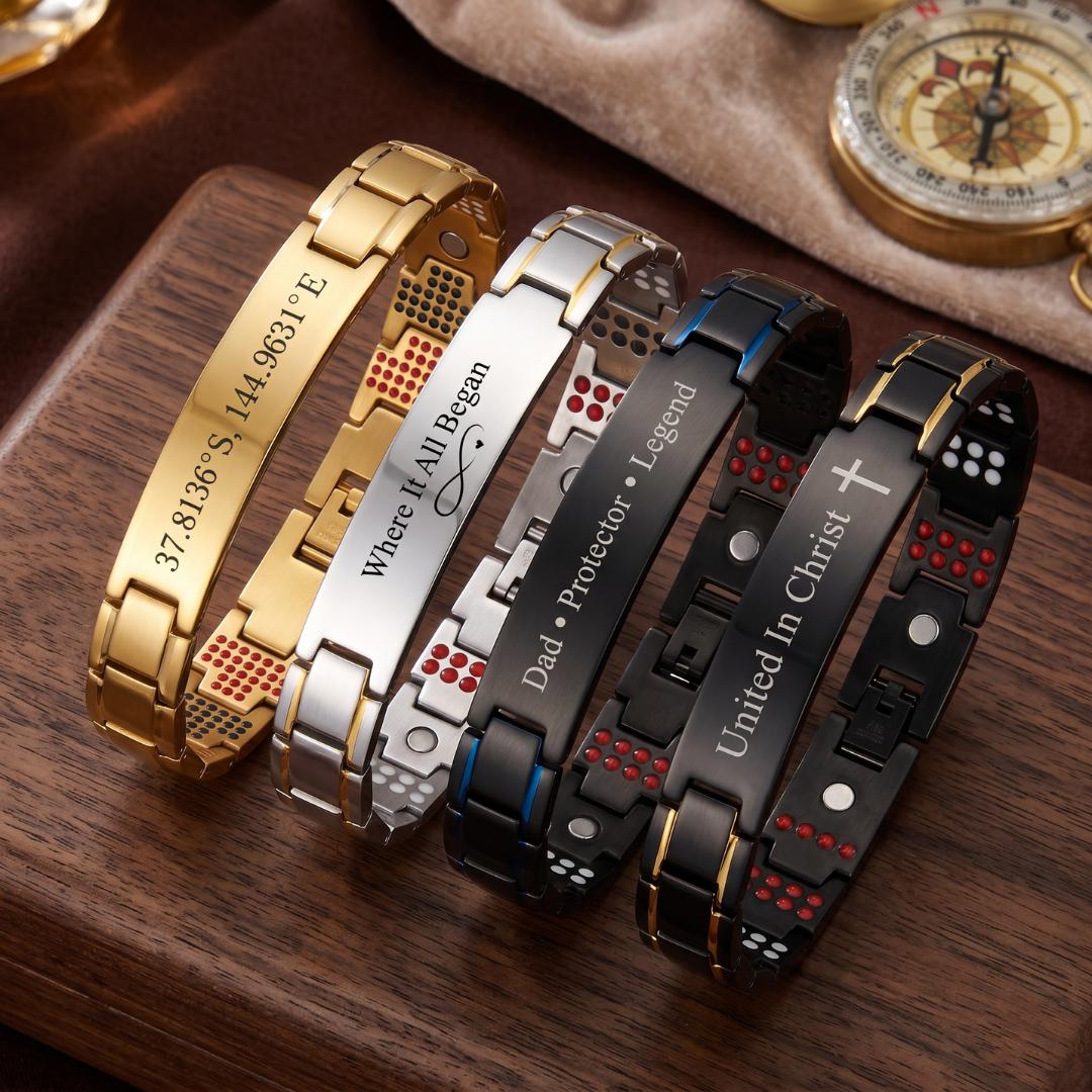 Titan Fusion Personalised Men’s Bracelet-Personalised Bracelet-Auswara