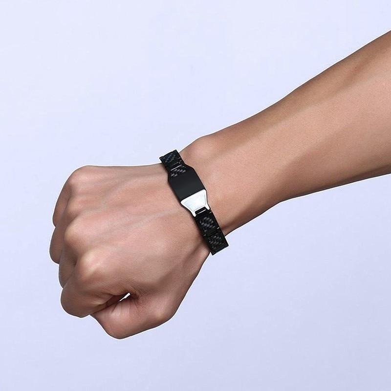 Black Personalised Steel Bracelet (OLD TEMPLATE)-Personalised Bracelet-Auswara