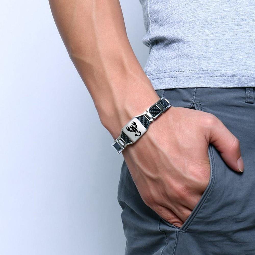 Silver & Black Personalised Steel Bracelet (OLD TEMPLATE)-Personalised Bracelet-Auswara