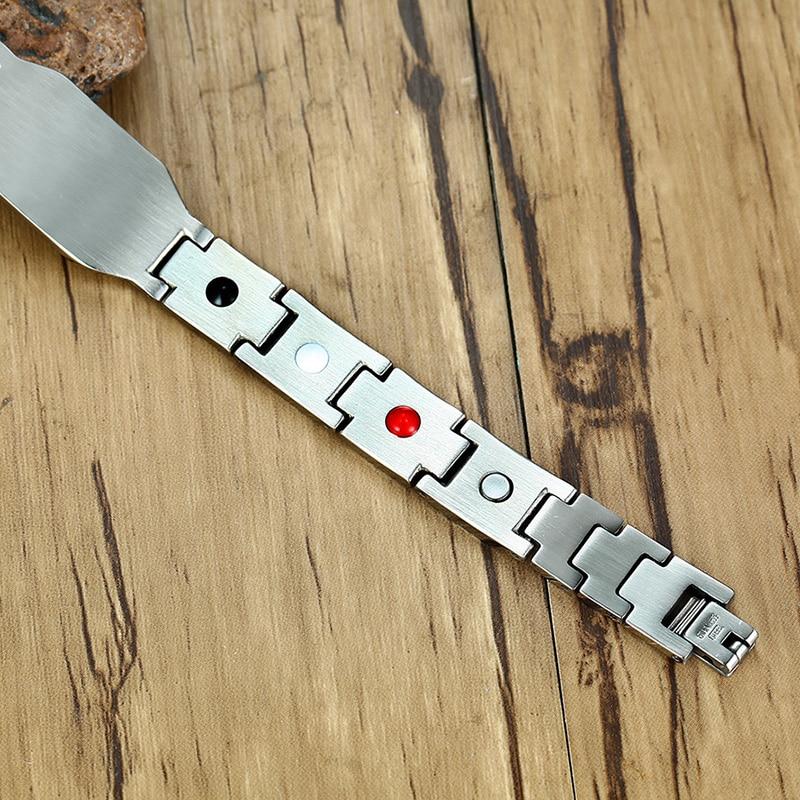 Silver & Black Personalised Steel Bracelet (OLD TEMPLATE)-Personalised Bracelet-Auswara