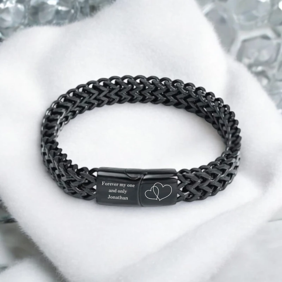 TitanWeave Custom Engraved Chain Bracelet