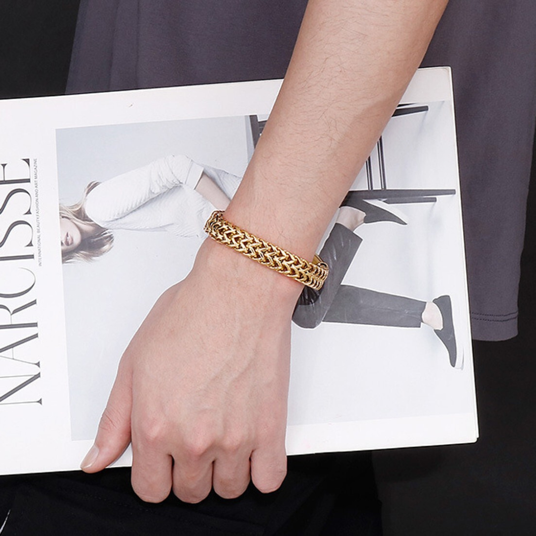 TitanWeave Custom Engraved Chain Bracelet