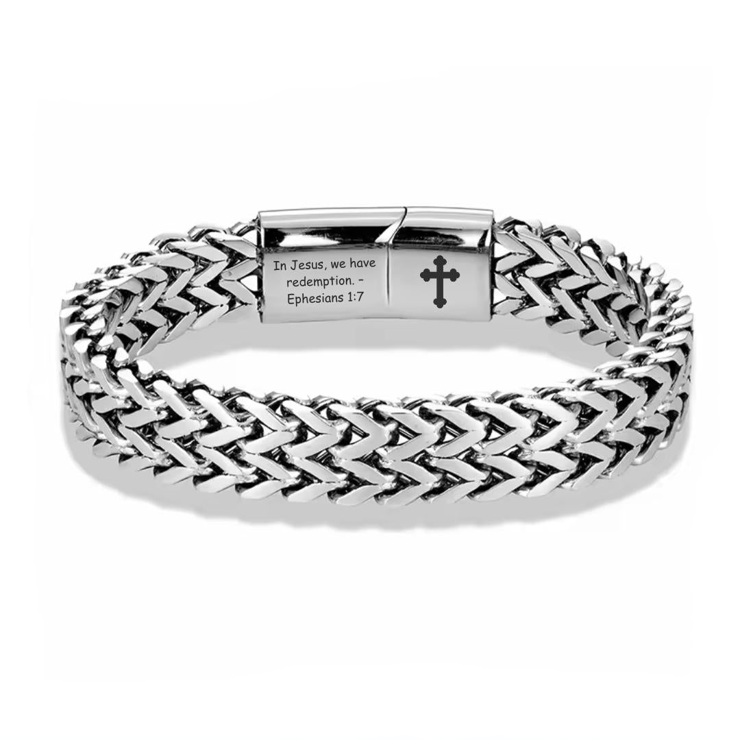 TitanWeave Custom Engraved Chain Bracelet-Personalised Bracelet-Auswara