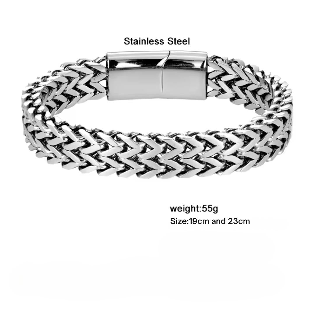 TitanWeave Custom Engraved Chain Bracelet-Personalised Bracelet-Auswara