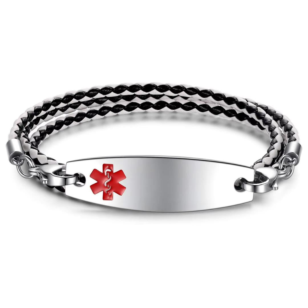 Triple Strand Medical Alert Bracelet-Medical ID Bracelet-Auswara