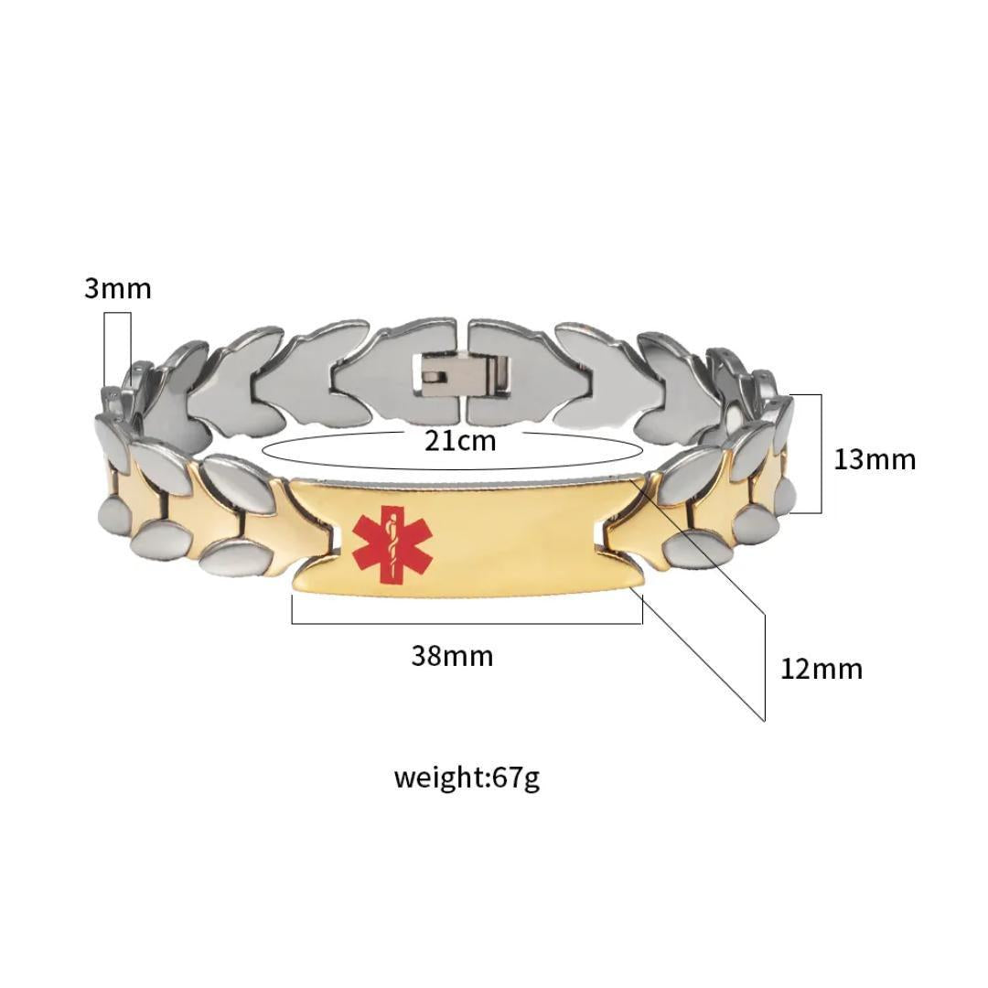 TitanLuxe Medical Alert Bracelet-Medical ID Bracelet-Auswara
