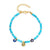 Turquoise Beaded Bracelet with Evil Eye Charm-Evil Eye Bracelet-Auswara