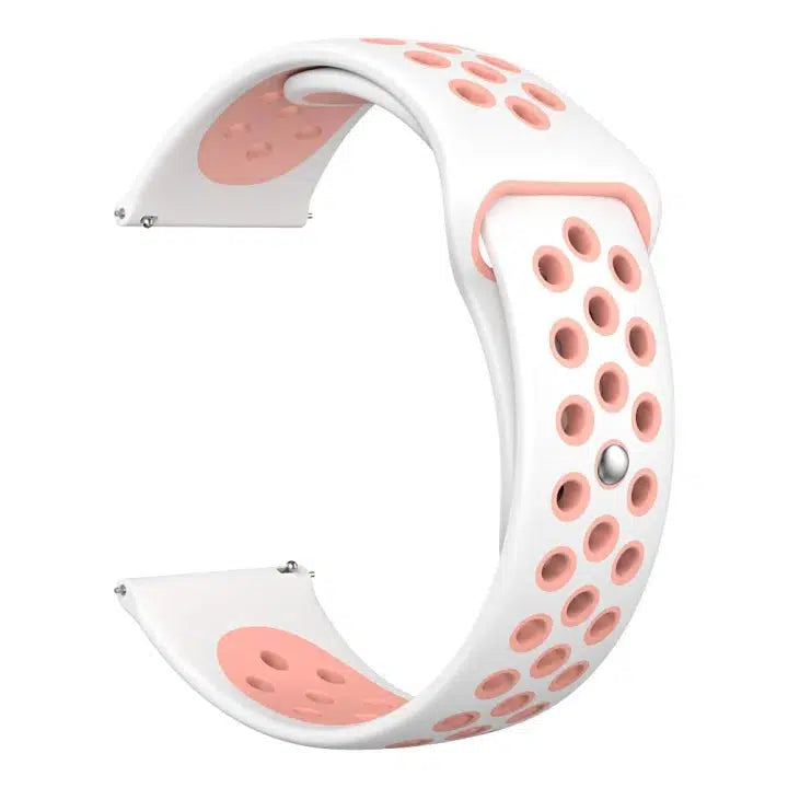 Ultra Silicone Medical ID Bracelet in White & Peach-Medical ID Bracelet-Auswara