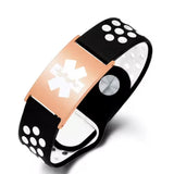 UltraFit Unisex Personalised Silicone Medical Alert Bracelet-Medical ID Bracelet-Auswara