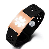 UltraFit Unisex Personalised Silicone Medical Alert Bracelet-Medical ID Bracelet-Auswara