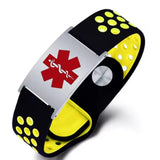 UltraFit Unisex Personalised Silicone Medical Alert Bracelet-Medical ID Bracelet-Auswara