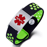 UltraFit Unisex Personalised Silicone Medical Alert Bracelet-Medical ID Bracelet-Auswara