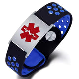UltraFit Unisex Personalised Silicone Medical Alert Bracelet-Medical ID Bracelet-Auswara