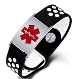 UltraFit Unisex Personalised Silicone Medical Alert Bracelet-Medical ID Bracelet-Auswara