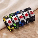 UltraFit Unisex Personalised Silicone Medical Alert Bracelet-Medical ID Bracelet-Auswara