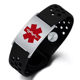UltraFit Unisex Personalised Silicone Medical Alert Bracelet-Medical ID Bracelet-Auswara