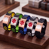 UltraFit Unisex Personalised Silicone Medical Alert Bracelet-Medical ID Bracelet-Auswara