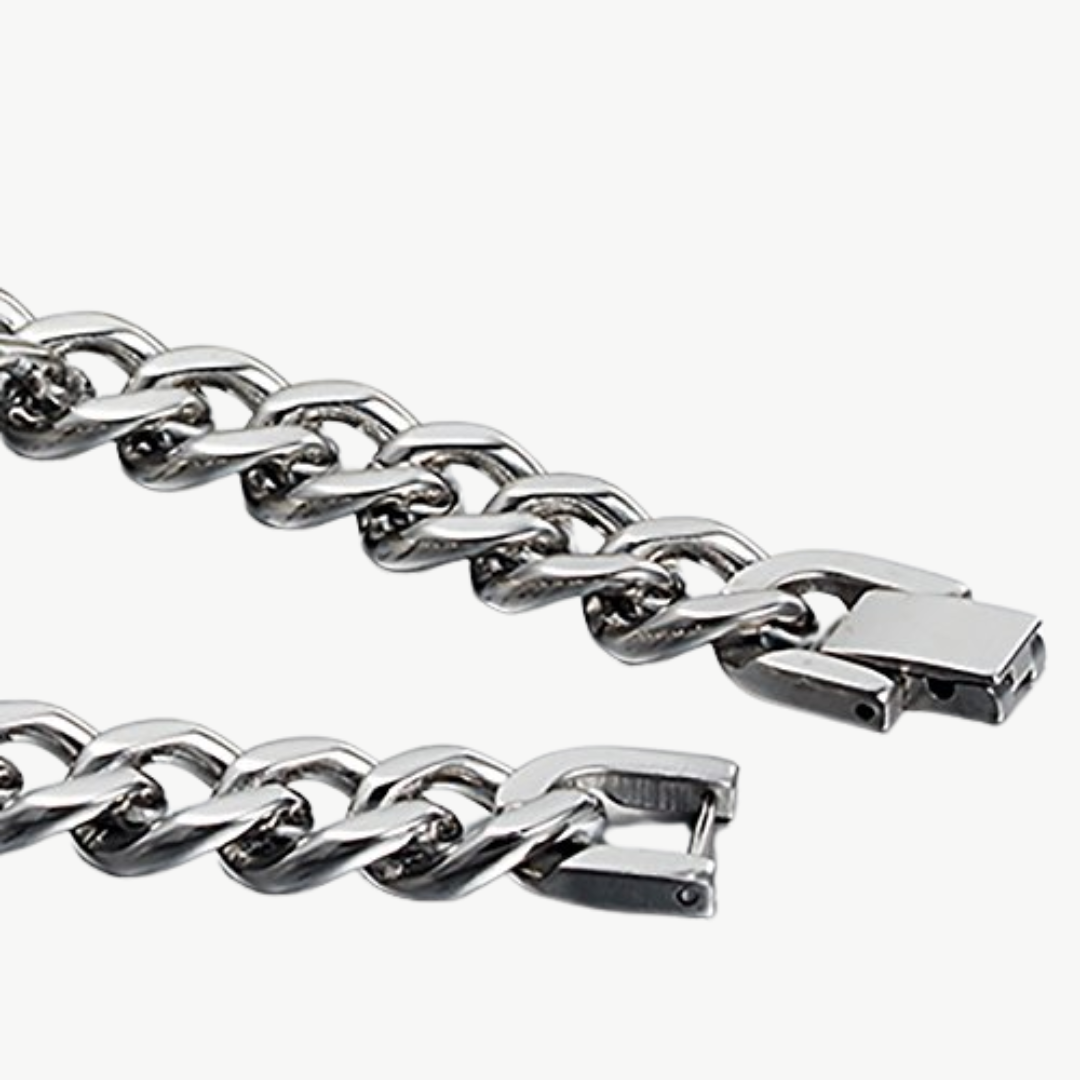 Stainless Steel Medical Alert ID Chain Bracelet-Medical ID Bracelet-Auswara