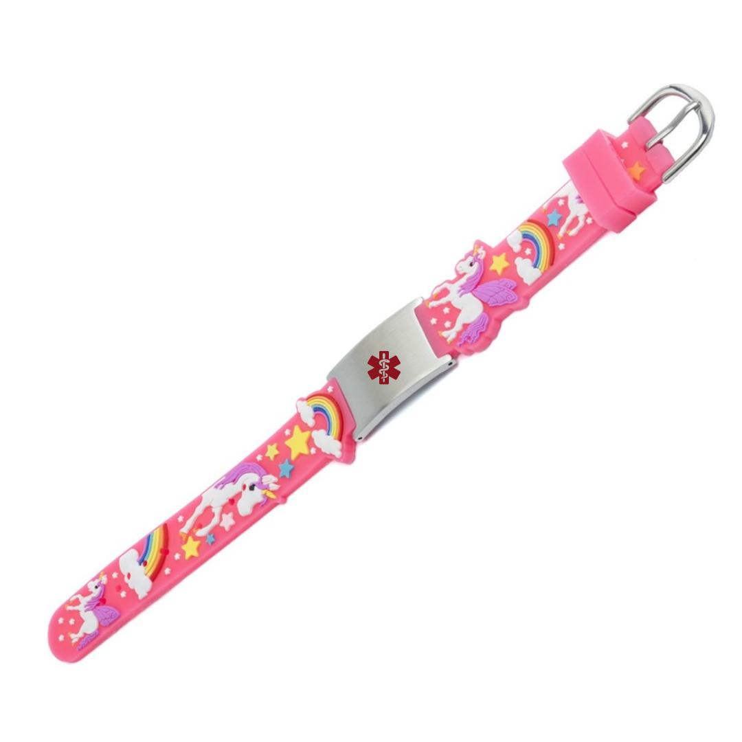 Unicorn Medical Alert Kids Bracelet-Kids Medical Alert Bracelet-Auswara