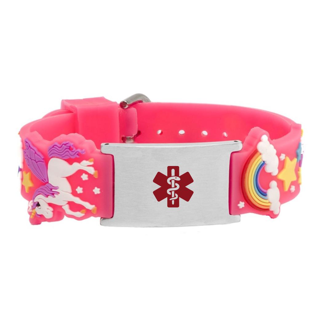 Unicorn Medical Alert Kids Bracelet-Kids Medical Alert Bracelet-Auswara