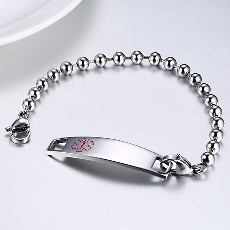 Unisex Medical Alert Chain Bracelet-Medical ID Bracelet-Auswara