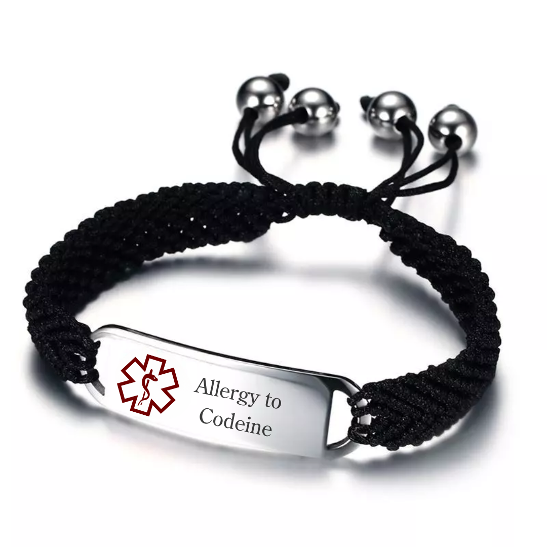 Unisex Medical ID Rope Braided Bracelet