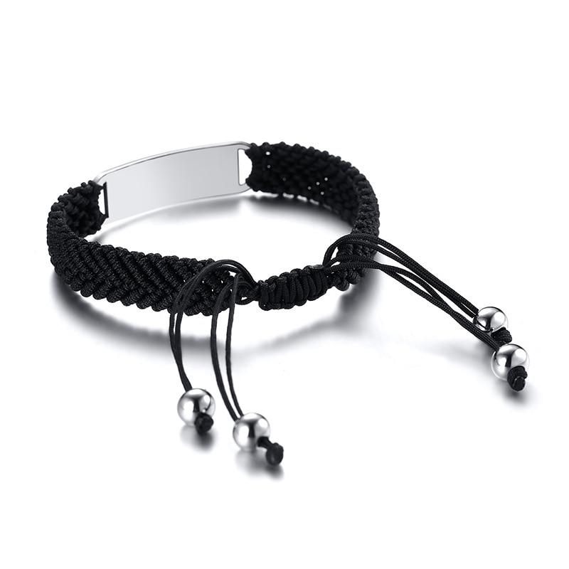 Unisex Medical ID Rope Braided Bracelet-Medical ID Bracelet-Auswara