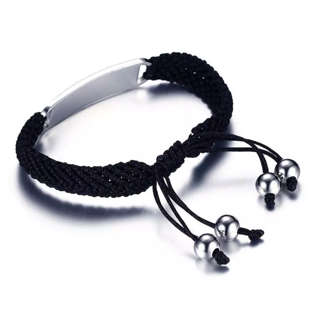 Unisex Medical ID Rope Braided Bracelet