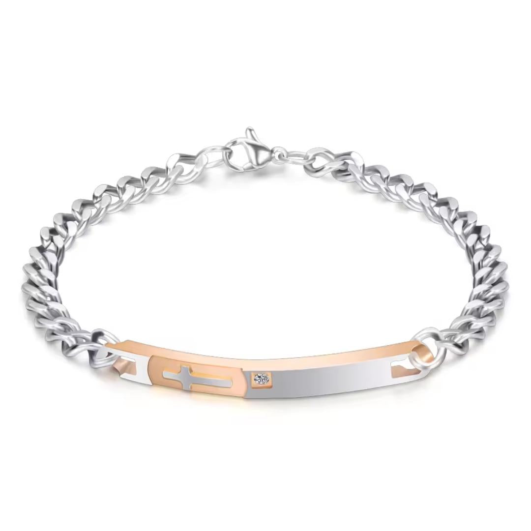 Unity Cross Couple Bracelet Set-Couple Bracelet-Auswara