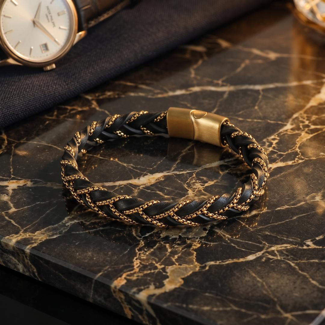 Valentina Personalised Women's Leather Bracelet-Personalised Bracelet-Auswara