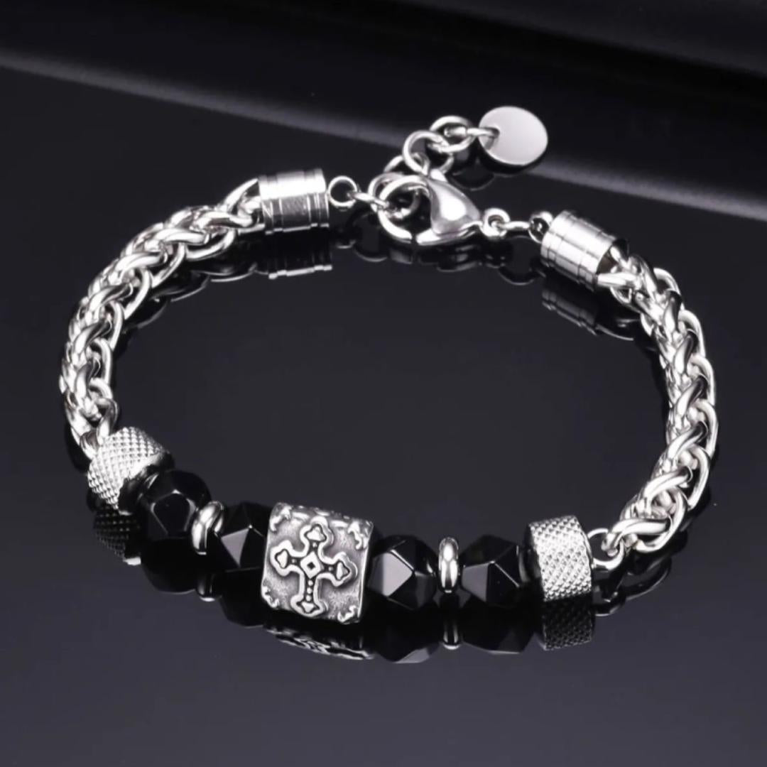 Valor Cross Stainless Steel Bracelet-Cross Bracelet-Auswara