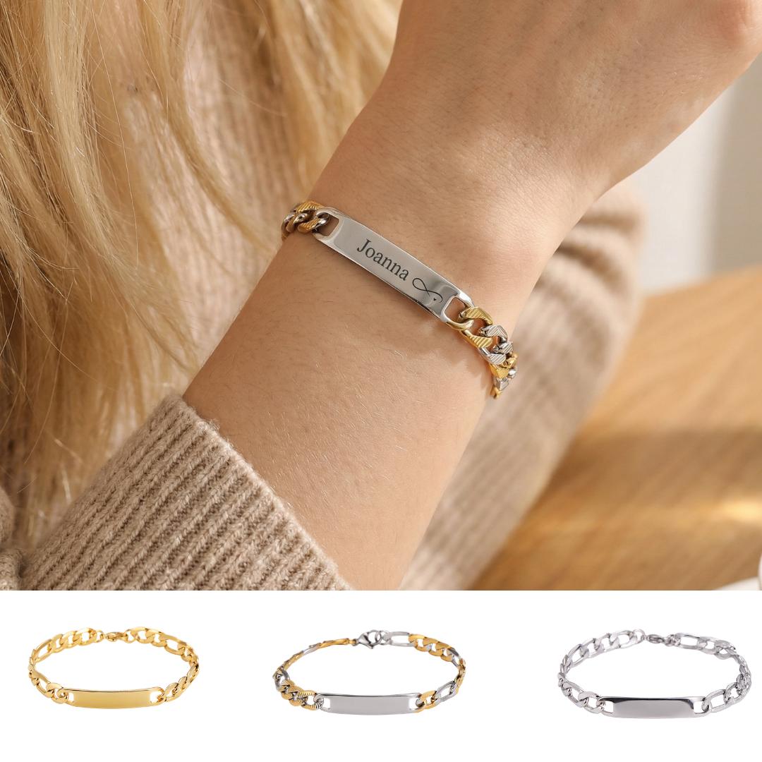 Valora Personalised Link Bracelet-Women Bracelets-Auswara