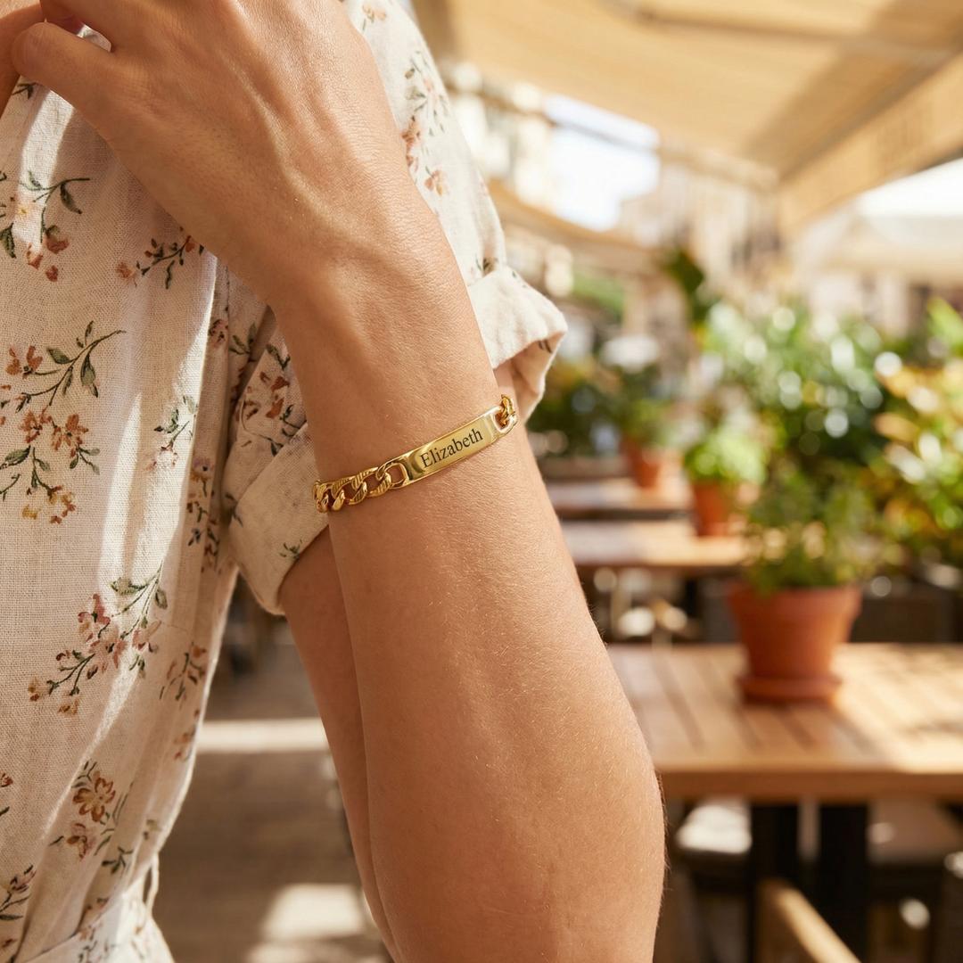 Valora Personalised Link Bracelet-Women Bracelets-Auswara
