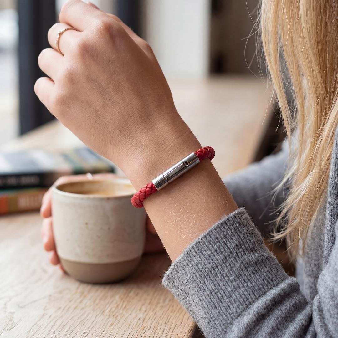 Velora Women Engraved Leather Bracelet-Personalised Bracelet-Auswara