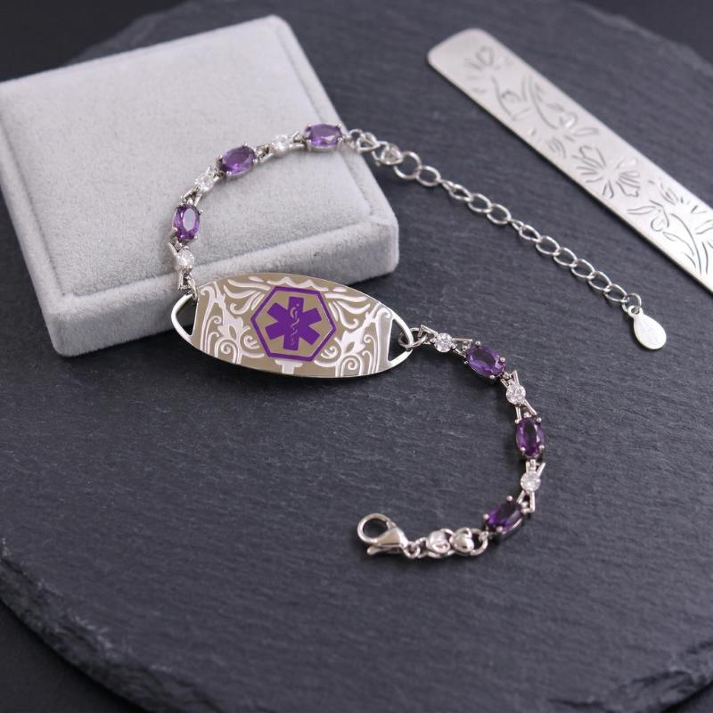 Violetta Personalised Medical ID Bracelet-Medical ID Bracelet-Auswara