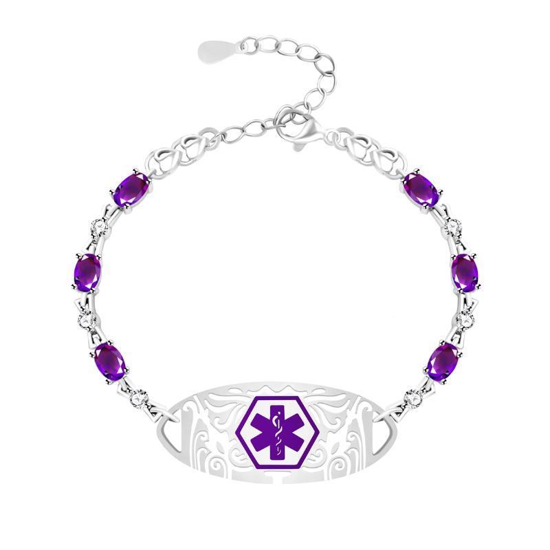 Violetta Personalised Medical ID Bracelet-Medical ID Bracelet-Auswara