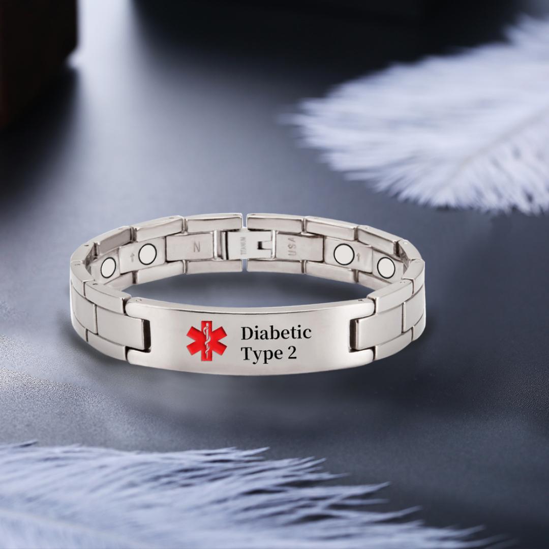 VitalCore Titanium Medical Link Bracelet-Medical ID Bracelet-Auswara
