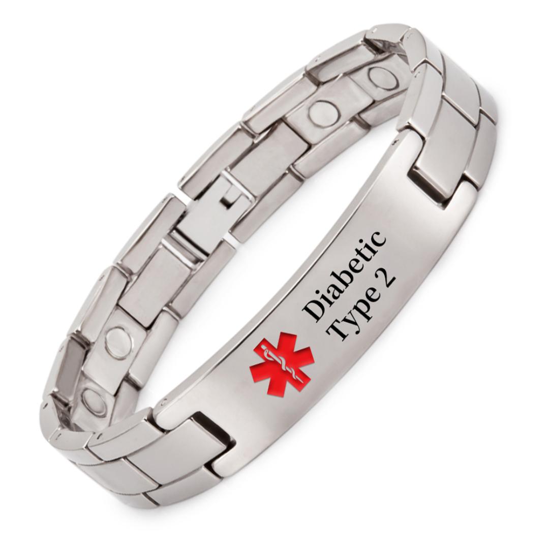 VitalCore Titanium Medical Link Bracelet-Medical ID Bracelet-Auswara