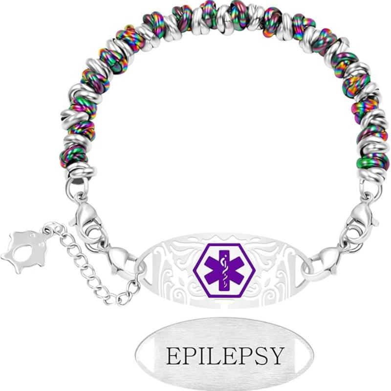 Vivid Bloom Personalised Medical ID Bracelet-Medical ID Bracelet-Auswara