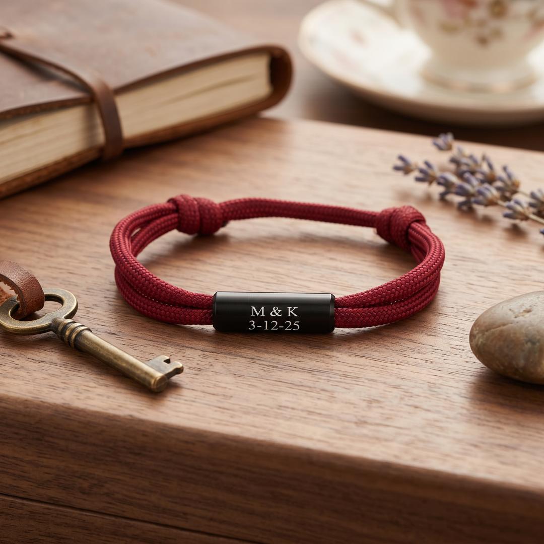 Voyager Personalised Rope Bracelet-Personalised Bracelet-Auswara