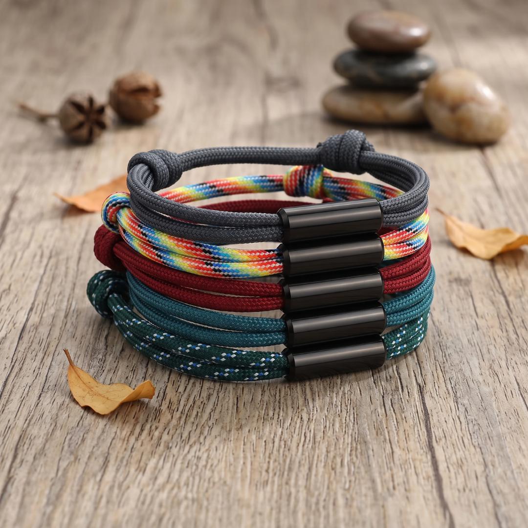 Voyager Personalised Rope Bracelet-Personalised Bracelet-Auswara