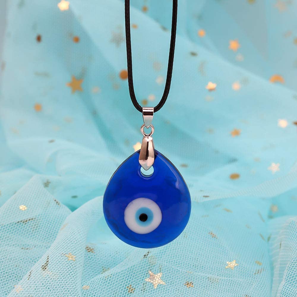 Waxed Rope Evil Eye Necklace-Evil Eye Necklace-Auswara