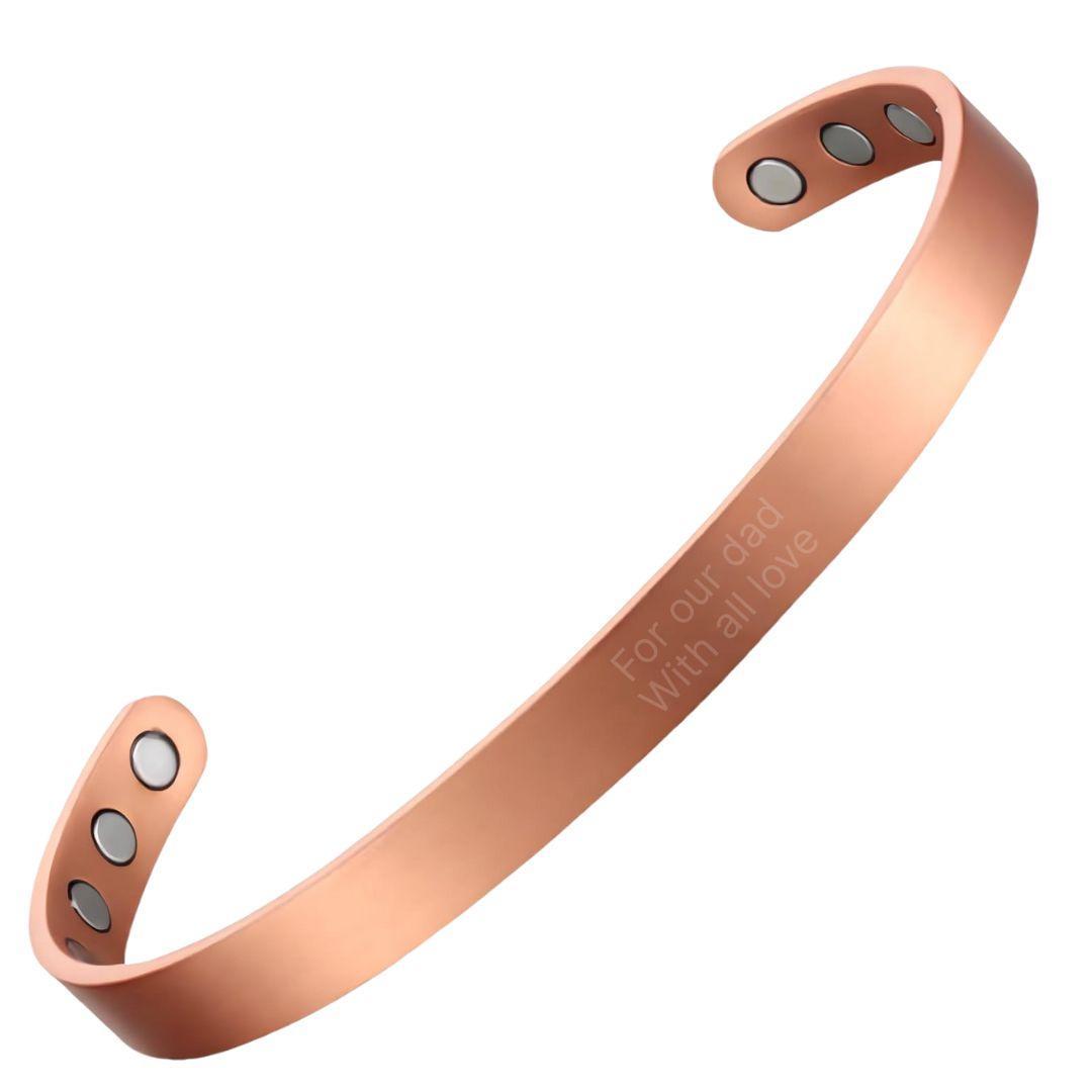 WhisperBand – Light-Revealed Copper Cuff-Personalised Bracelet-Auswara