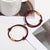 Wine Red Personalised Engraved Magnetic Couple Bracelet Set-Couple Bracelet-Auswara