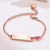 Women Personalised Bracelet with Red Heart Charm-Women Bracelets-Auswara