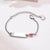 Women Personalised Bracelet with Red Heart Charm-Women Bracelets-Auswara