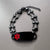 Women's Black Heart Double Chain Medical ID Bracelet-Medical ID Bracelet-Auswara