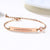 Women’s Rose Gold Colour Link Chain Bracelet with Cubic Zircon-Women Bracelets-Auswara