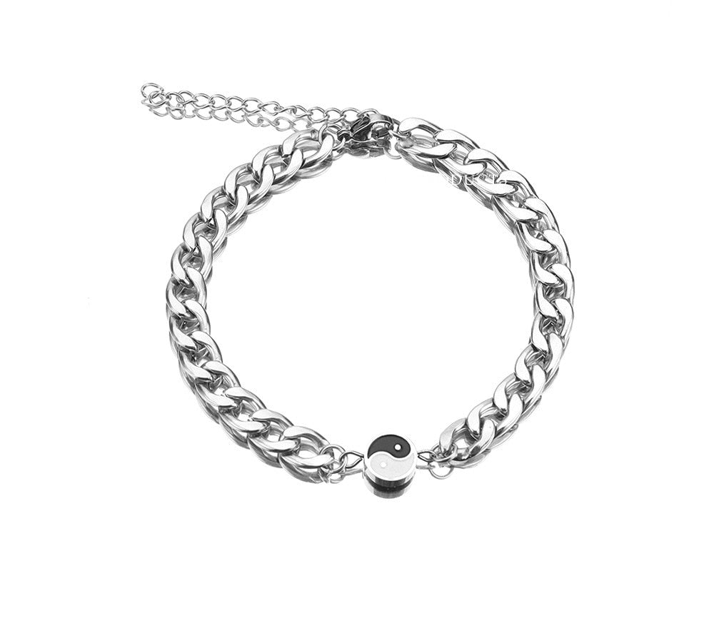 Yin Yang Adjustable Matching Couples Bracelet-Couple Bracelet-Auswara