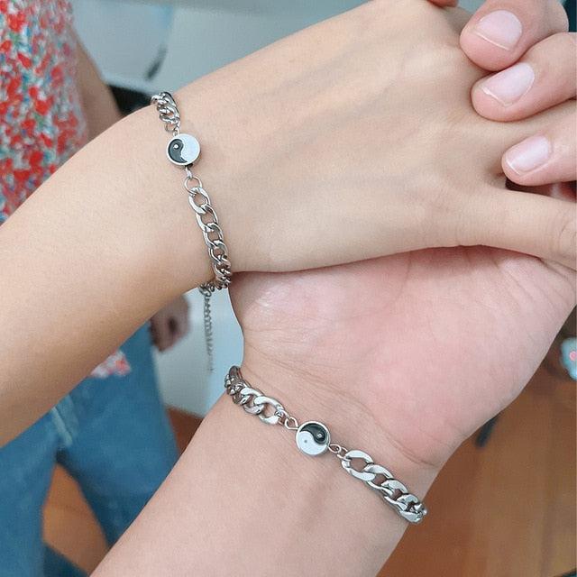 Yin Yang Adjustable Matching Couples Bracelet-Couple Bracelet-Auswara
